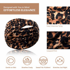 Awumbuk leopard on model during yoga demonstrating no-slip hold