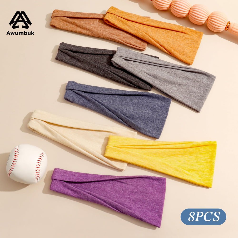 Awumbuk headband worn with casual outfit adding color and hair control