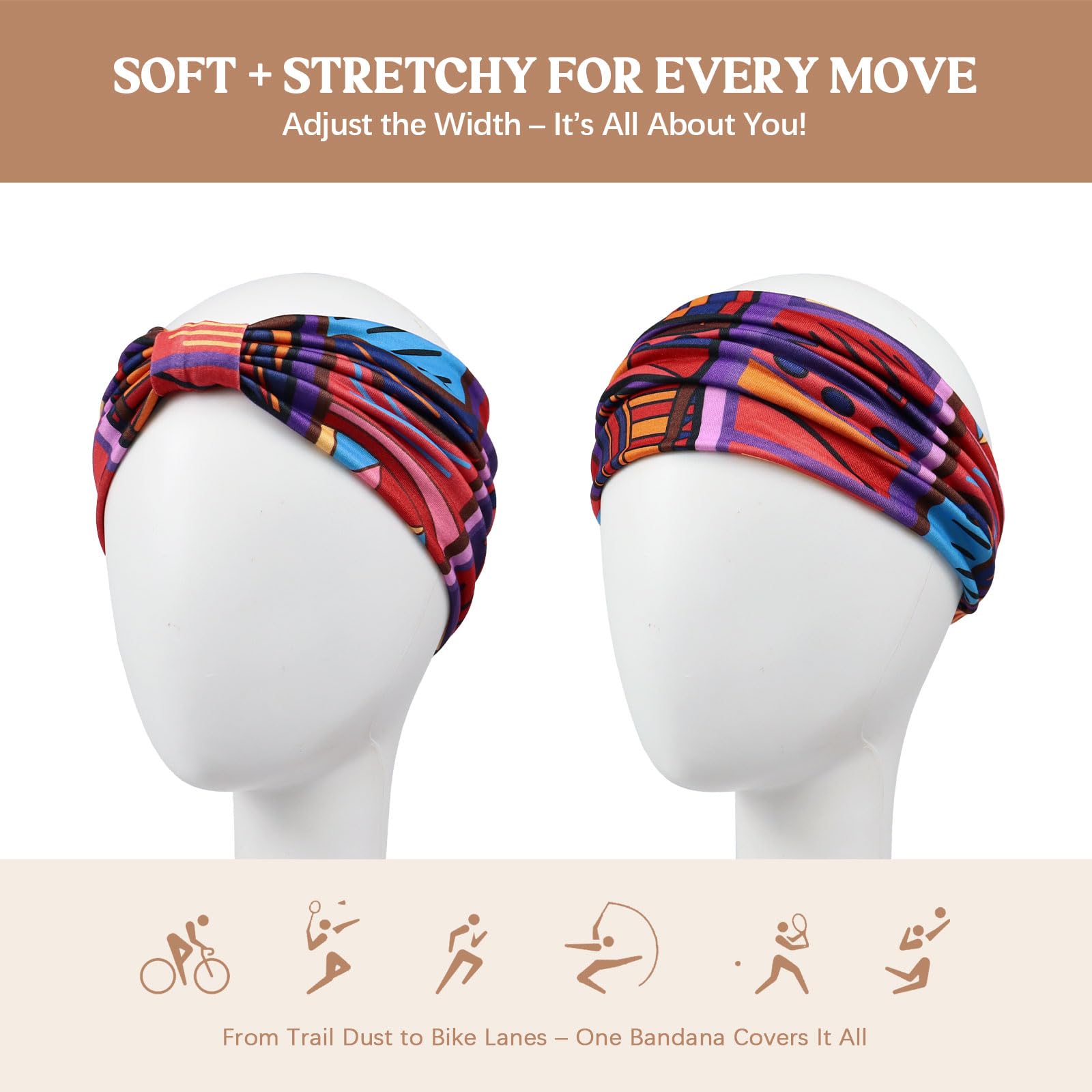 Awumbuk headband styled with streetwear showing fashionable utility