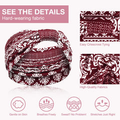 Awumbuk set of six folded headbands showing color variety and value pack benefit
