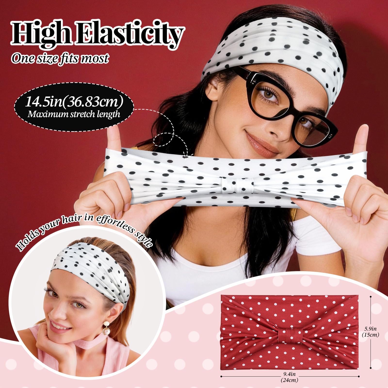 Awumbuk headband next to ruler showing 9.4-inch length and accurate size reference