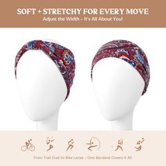 Awumbuk headband paired with casual outfit showing versatile styling benefit