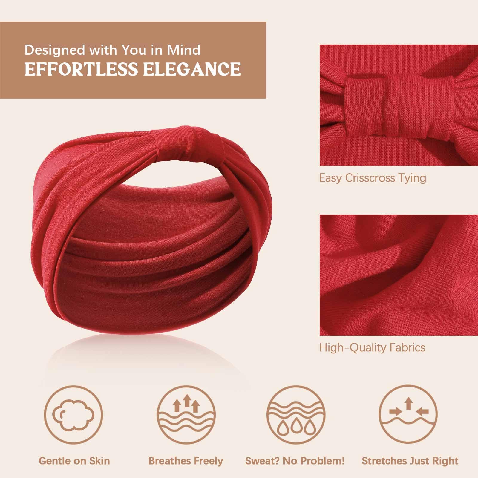 Awumbuk headband in yoga pose demonstrating no-slip performance and sweat control