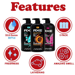 AXE Apollo front pump bottle highlighting clean fragrance benefit