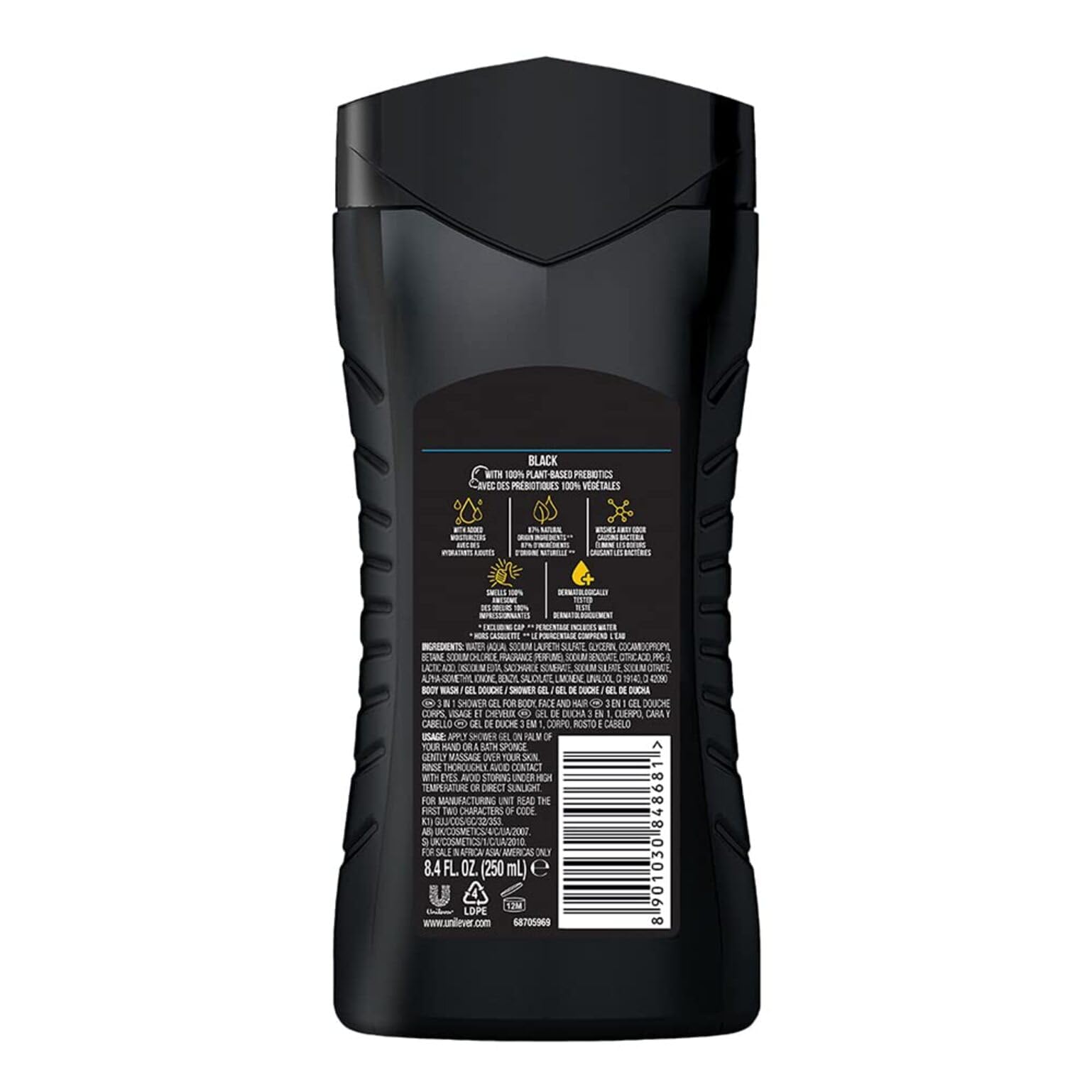 AXE Black rich lather texture demonstrating effective cleansing benefit