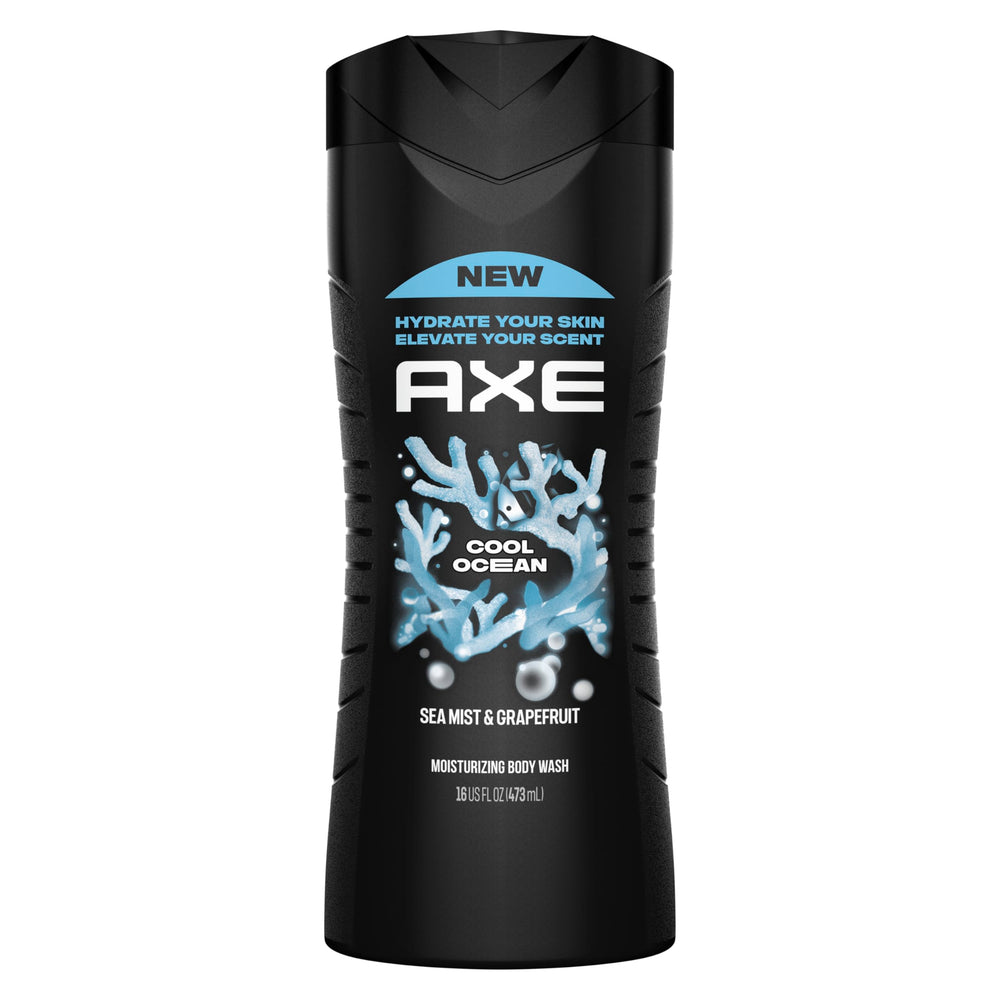AXE Cool Ocean front packaging showing 16 oz bottle and fresh scent