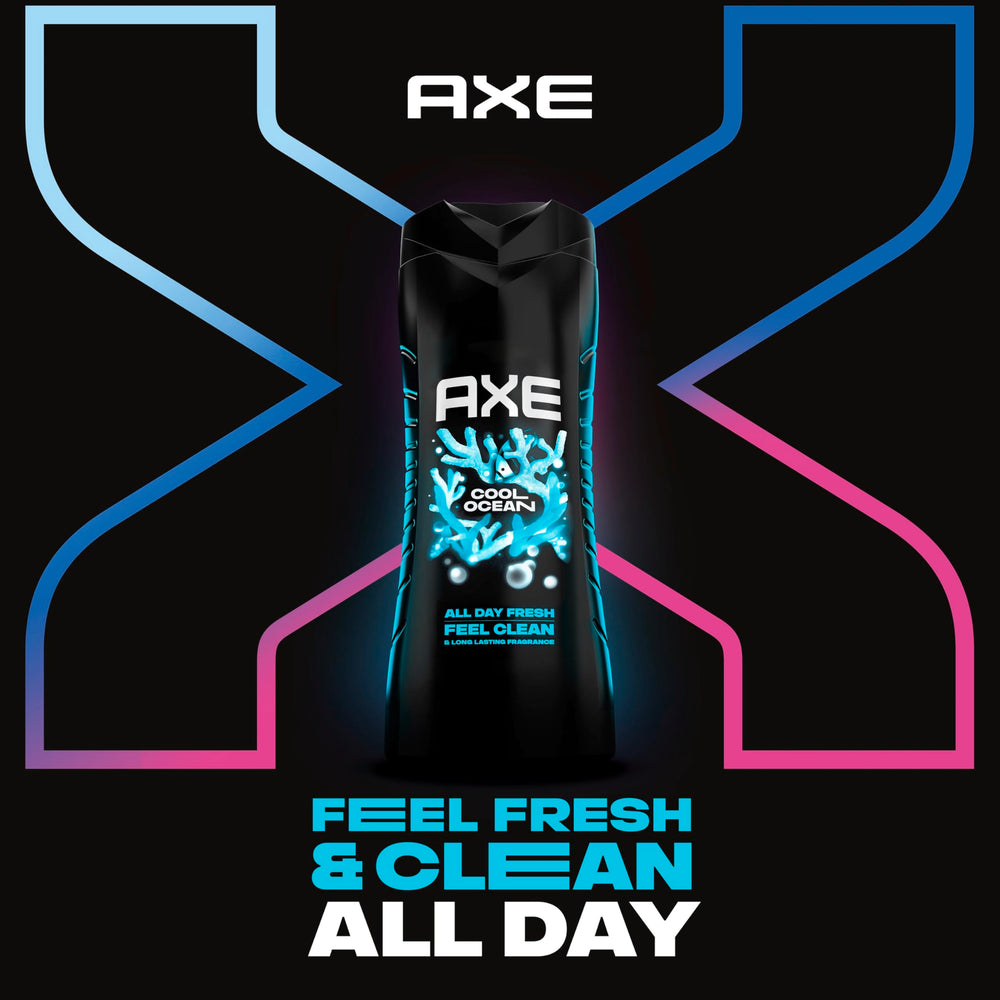 AXE Cool Ocean lather in hand demonstrating rich foam and cleansing
