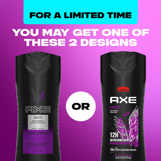AXE Excite back label close-up showing ingredients and usage instructions for informed choice