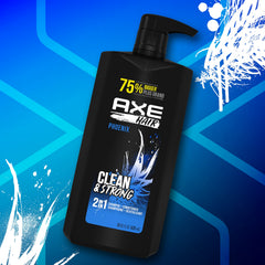 AXE Phoenix creamy foam texture on hair, showing effective cleansing and conditioning