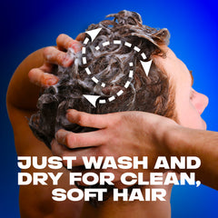 AXE Phoenix styled hair after wash, illustrating soft touchable results