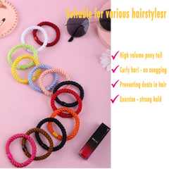 AXEN hair tied in high ponytail using a braided tie benefit: secure hold for thick hair
