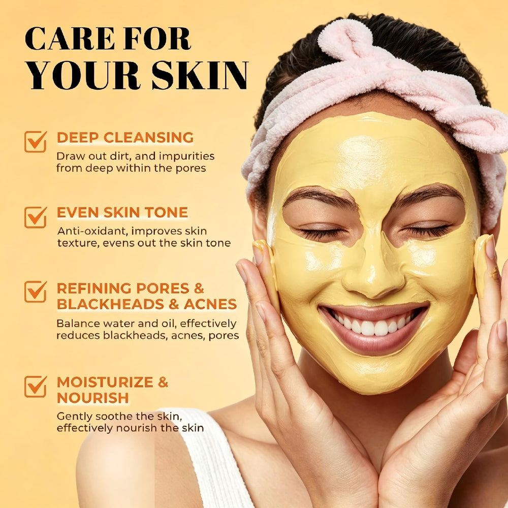 AXIFEZZ close-up of kaolin and turmeric for gentle cleansing benefits