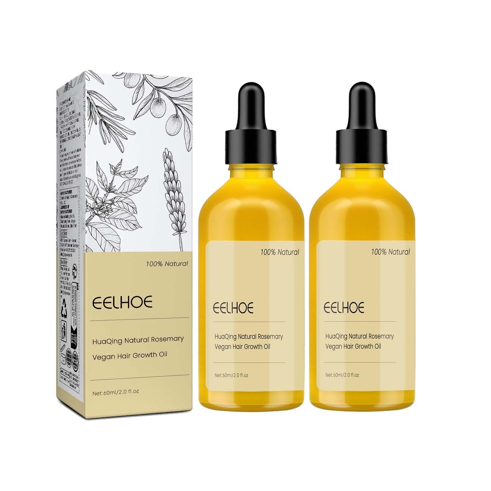 Axnzp front packaging showing rosemary oil benefits and clear labeling