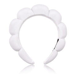 Ayesha headband front view shows plush band and neat hair hold benefits