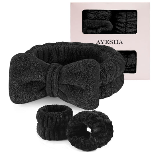 Ayesha headband front view showing snug fit and clean design for hair control