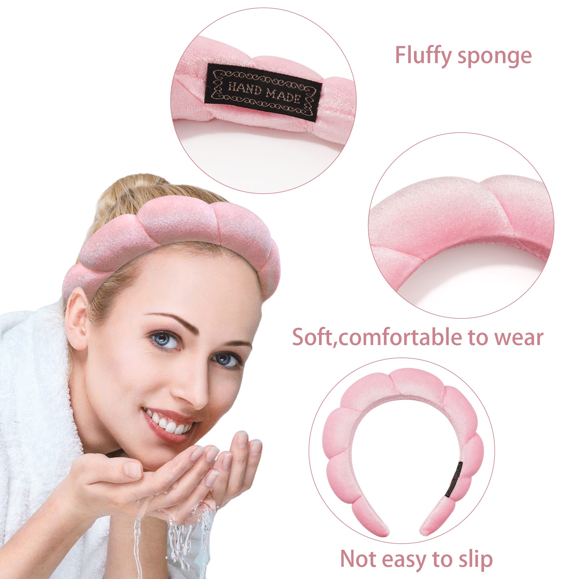 Ayesha headband side profile on model illustrating lifted crown and flattering shape