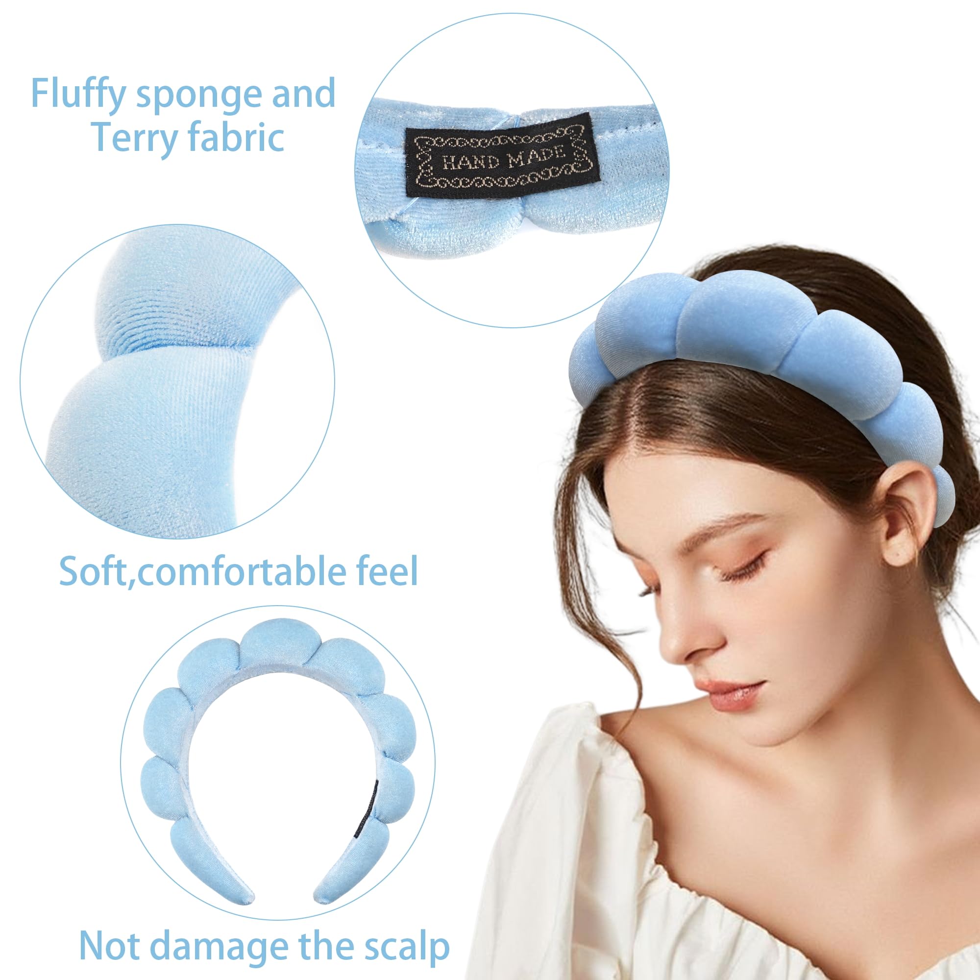 Ayesha headband side profile showing stretch fit that prevents slipping benefit