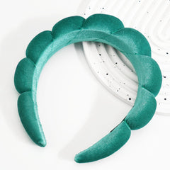 Ayesha headband side profile on model for secure, comfortable wear