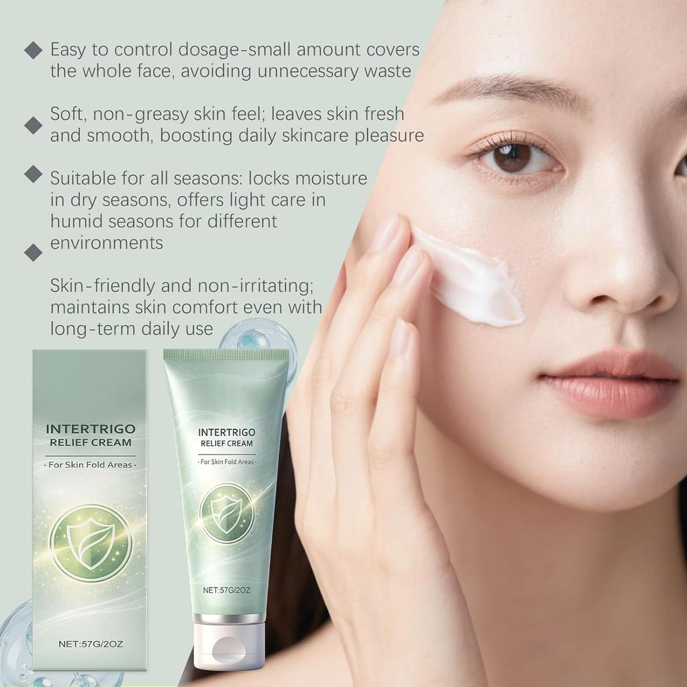 Using Ayland cream under-breast to show support for skin folds and all-day dryness