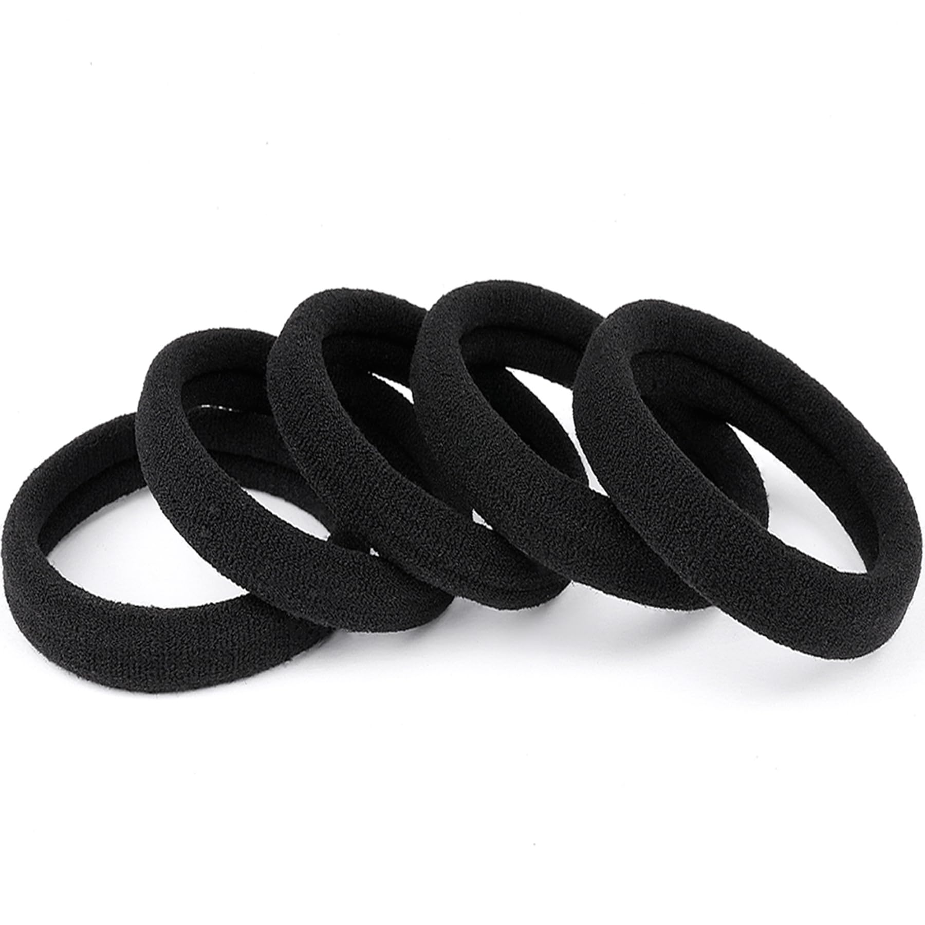 Ayogost front packaging of 100 black hair ties showing value and quantity benefit