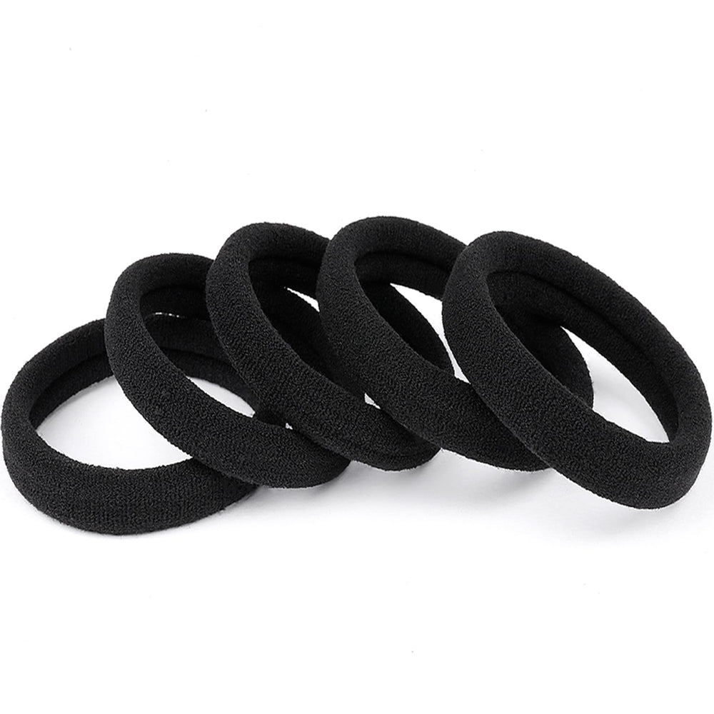 Ayogost front packaging of 100 black hair ties showing value and quantity benefit