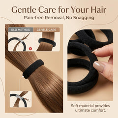 Ayogost ponytail in use at gym showing secure, ouchless hold
