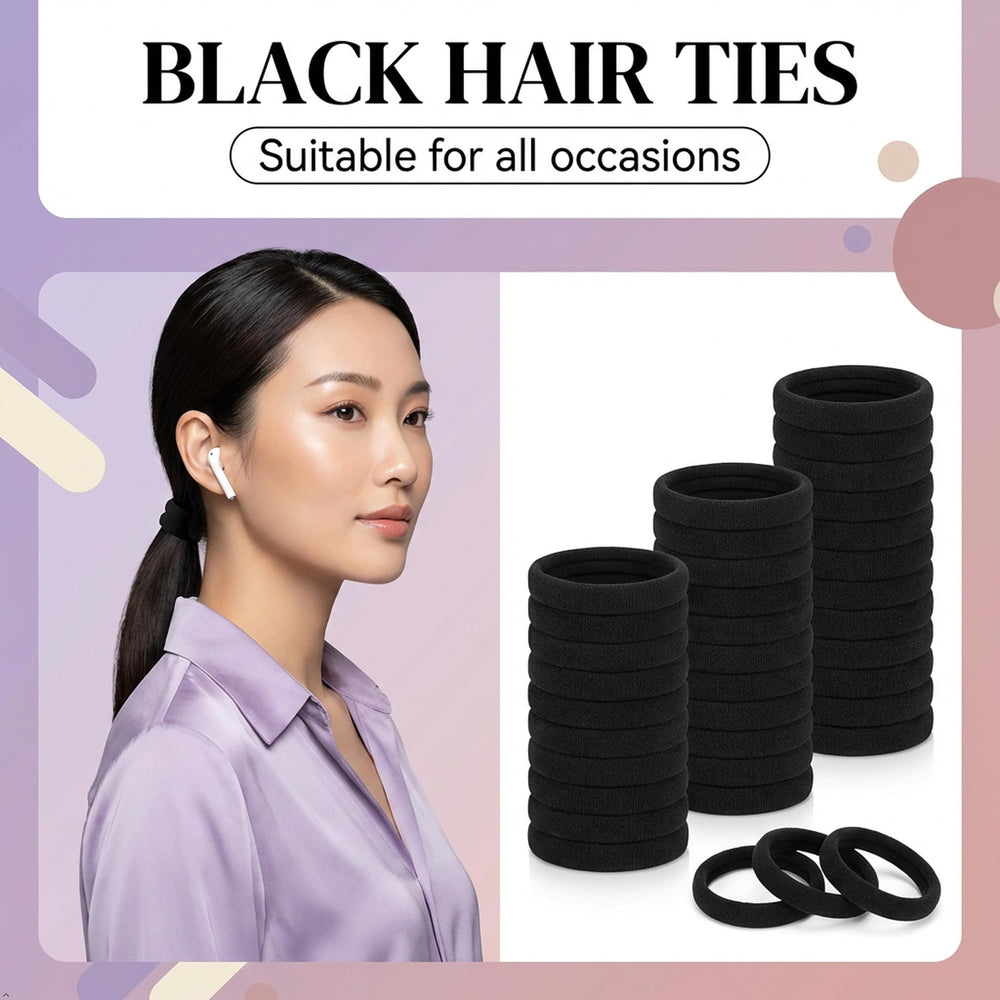 Ayogost stretching a tie around thick hair demonstrating elasticity