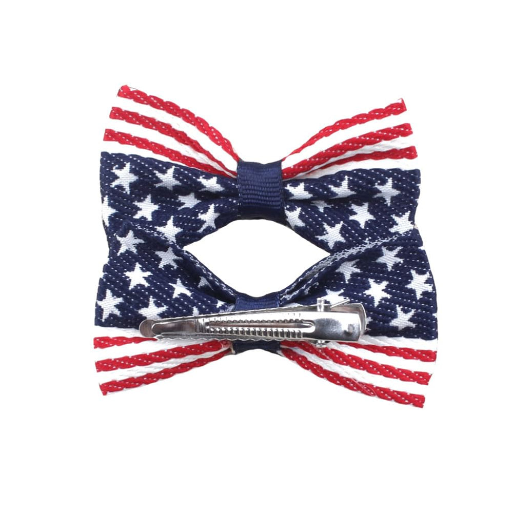 Aysekone bow clipped in hair showing fit and festive styling benefit