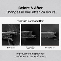 AYUNCHE applying oil to damp hair for protection and easier styling
