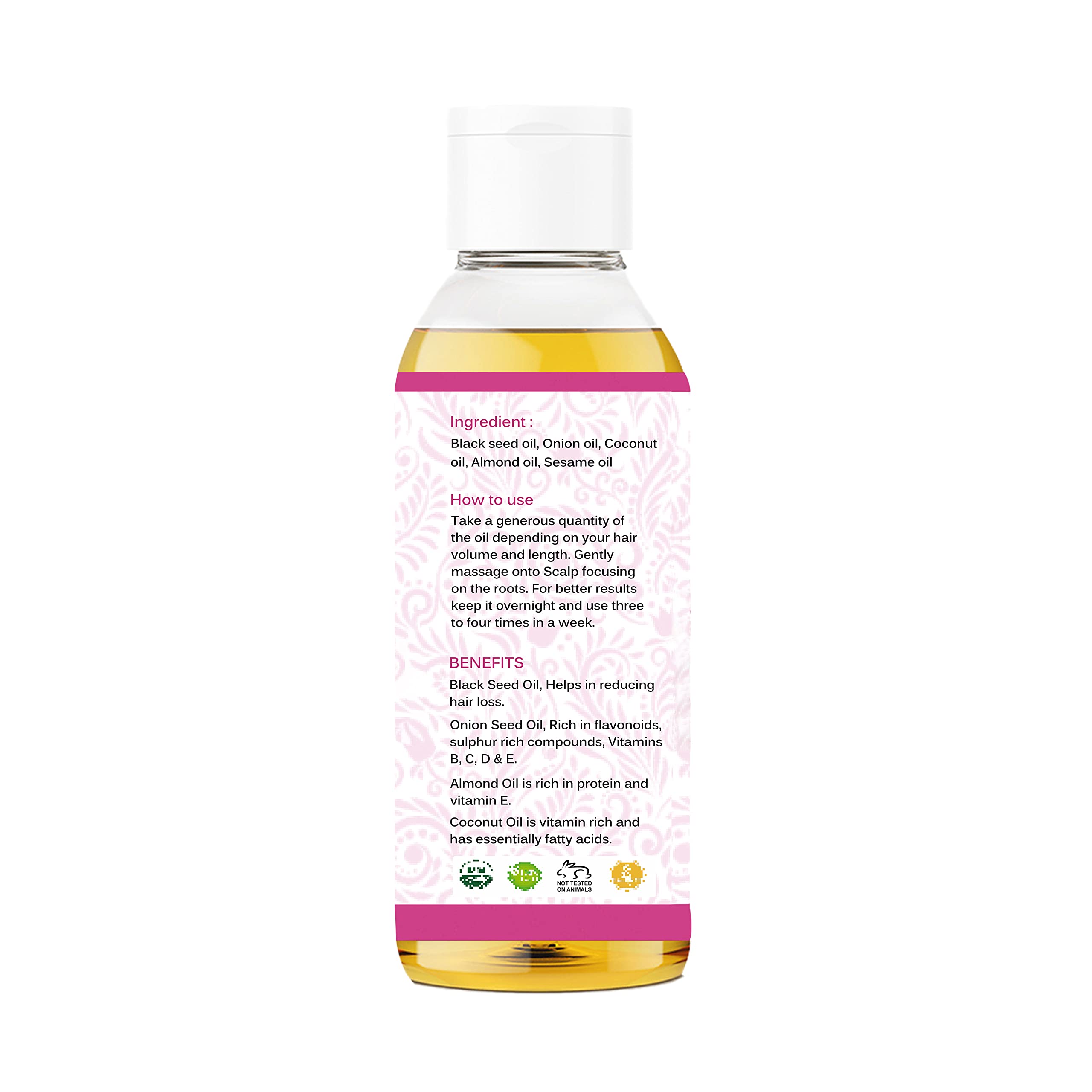 AYURVEDASHREE hair oil being massaged into scalp with warm towel for deeper absorption