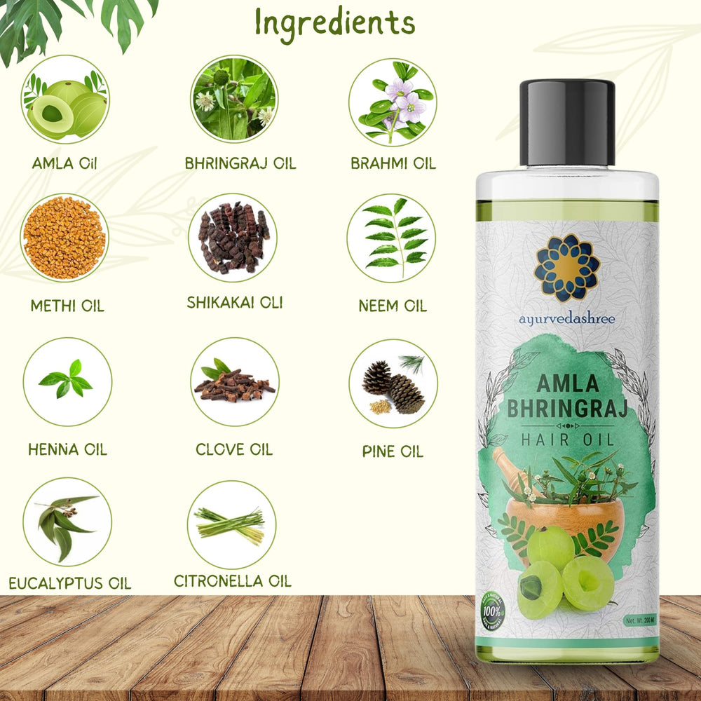 AYURVEDASHREE scalp massage application showing improved circulation and nourishment
