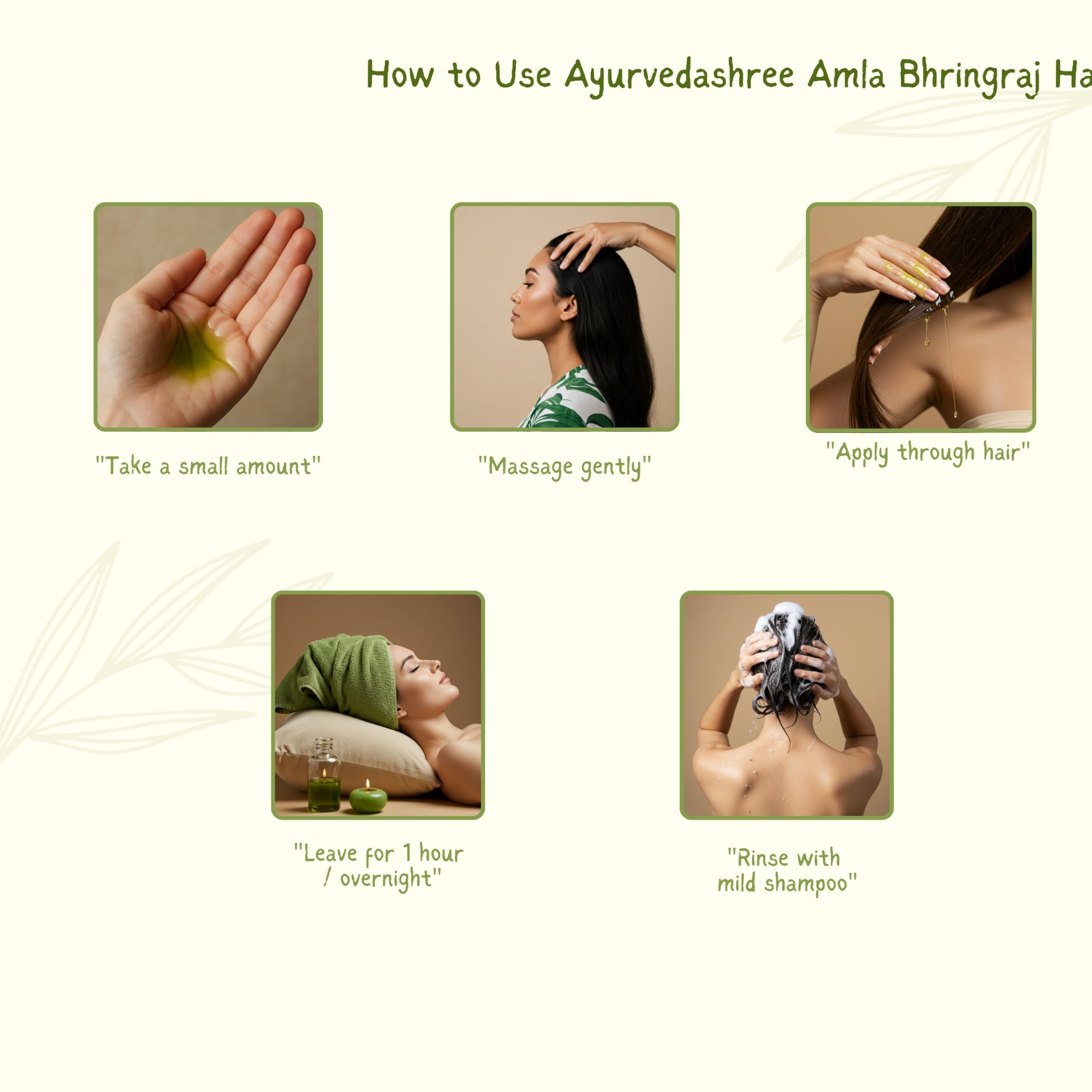 AYURVEDASHREE before and after hair shot showing improved manageability and sheen