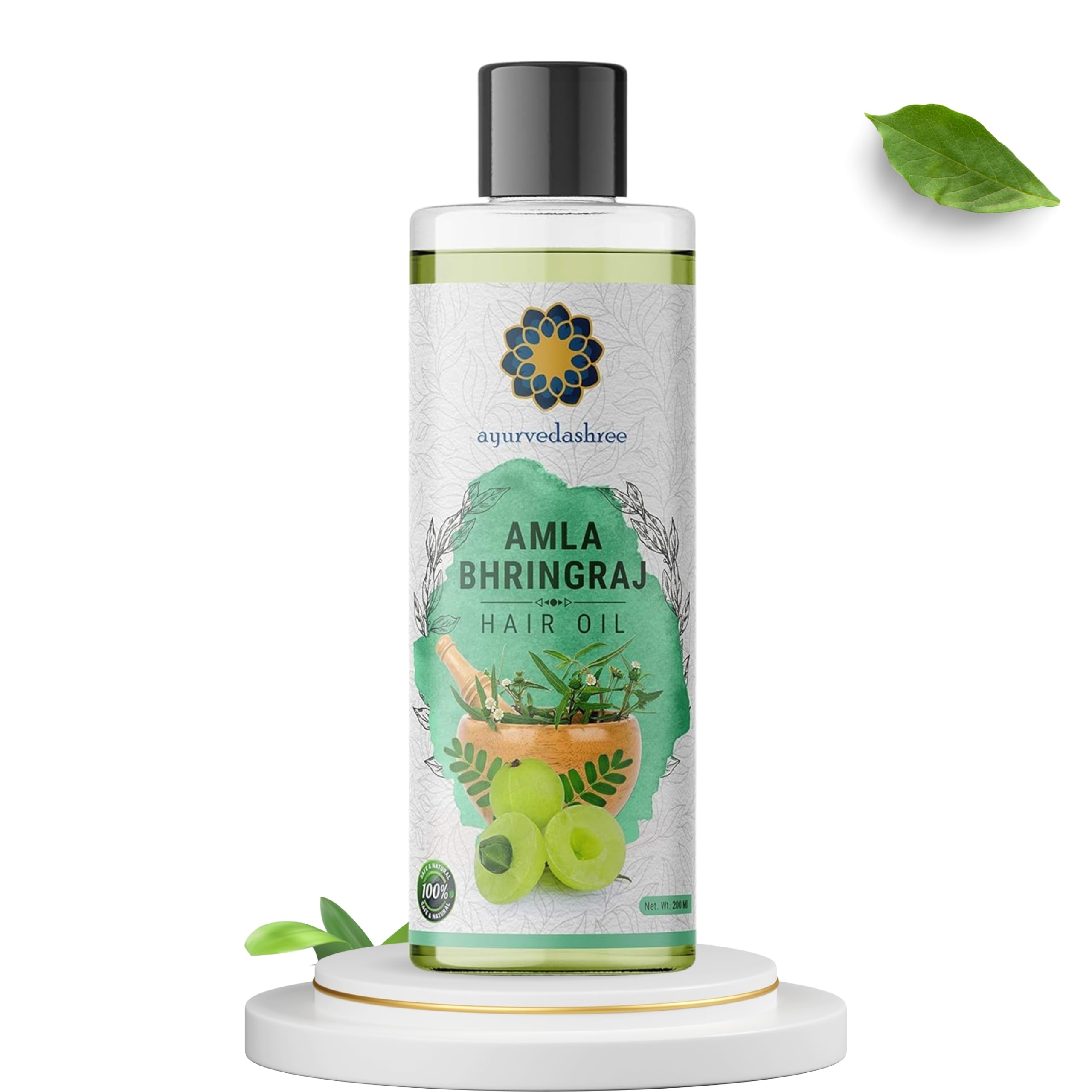 AYURVEDASHREE close-up of Amla Bhringraj Brahmi herbs highlighting botanical potency