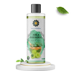 AYURVEDASHREE close-up of Amla Bhringraj Brahmi herbs highlighting botanical potency