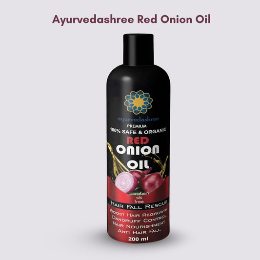 AYURVEDASHREE label close-up highlighting natural ingredients list