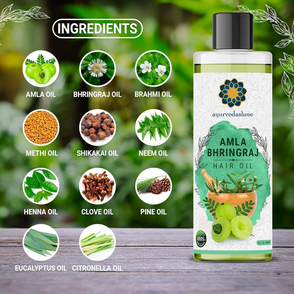 AYURVEDASHREE bottle top view highlighting secure cap and easy-pour applicator
