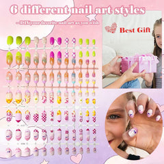 Ayzrmly child wearing finished nails in playful setting showing fun wearable results