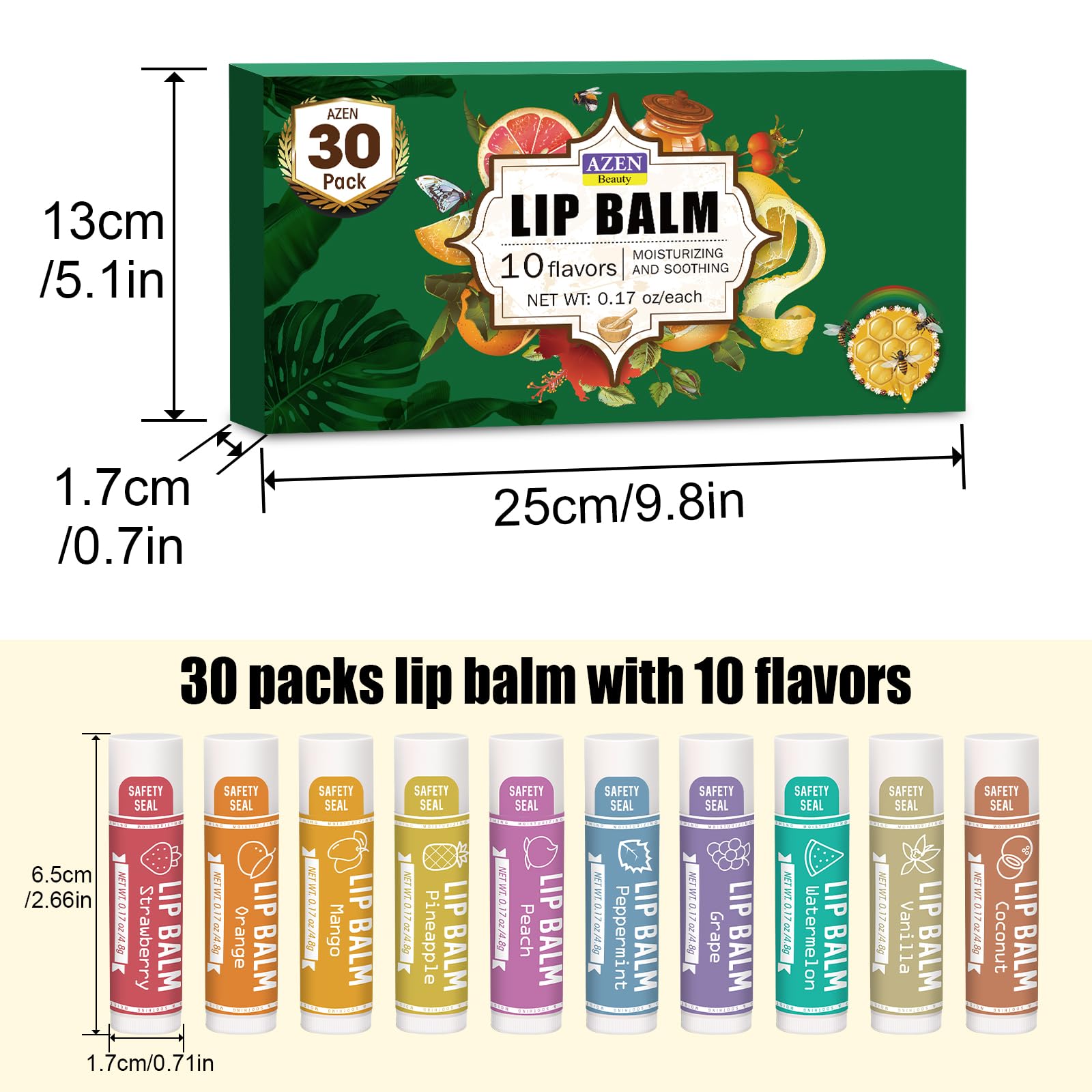 AZEN lip balms on office desk, handy personal care at work