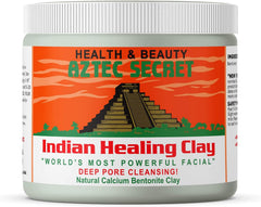Aztec Secret jar front packaging showing brand and 16 oz size for clear identification and value