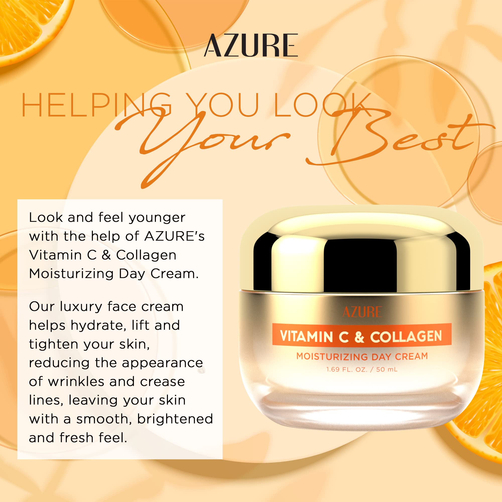 Azure Cosmetics cream dabbed on hand demonstrating quick absorption and smooth finish