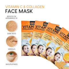 Azure Cosmetics sheet mask applied on face demonstrating even essence delivery benefit
