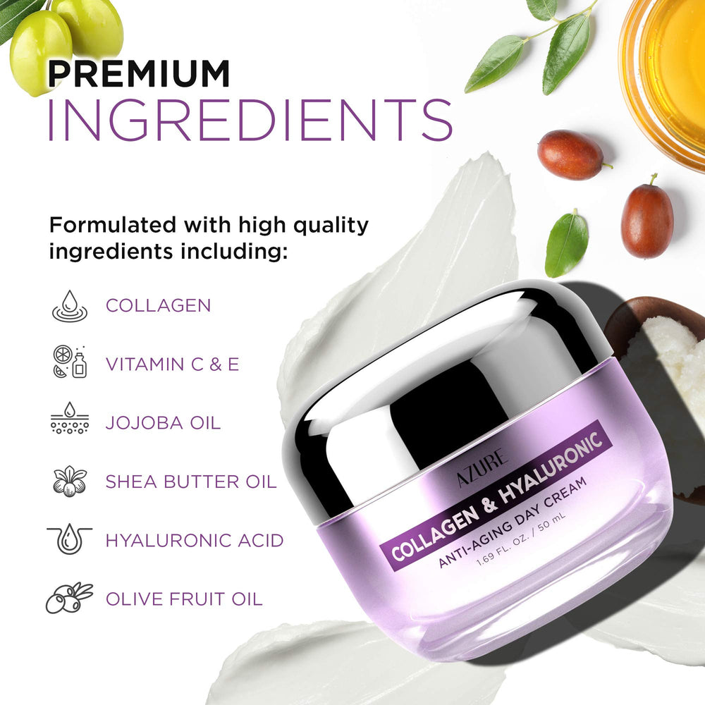 Azure Cosmetics open jar top view showing creamy formula ready to use