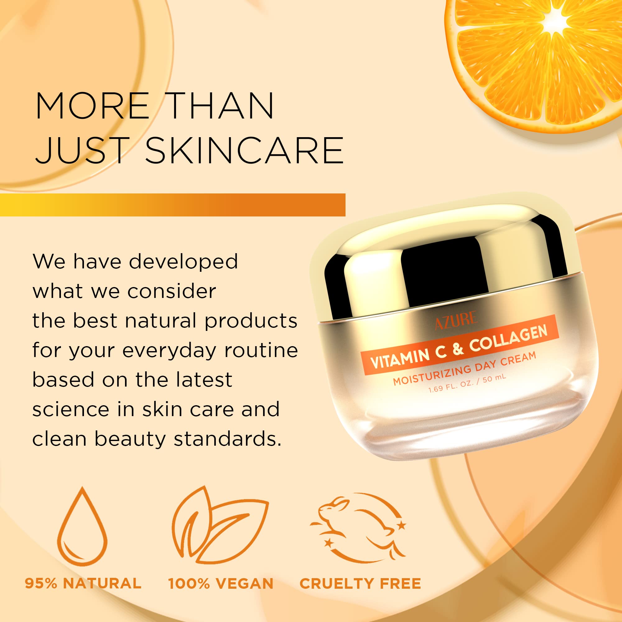 Azure Cosmetics packaging label close-up showing ingredients and K-beauty quality