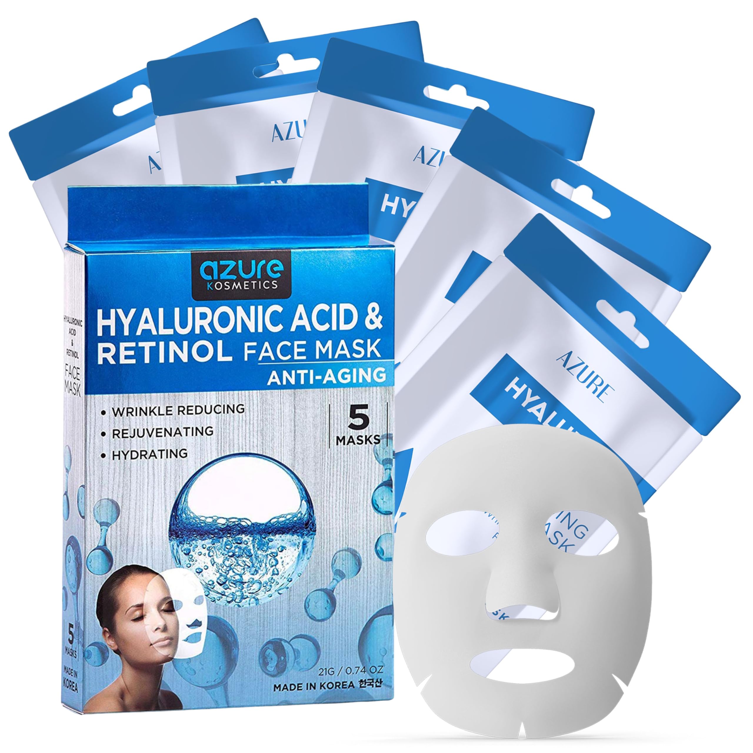 Azure Cosmetics front packaging showing product and benefits