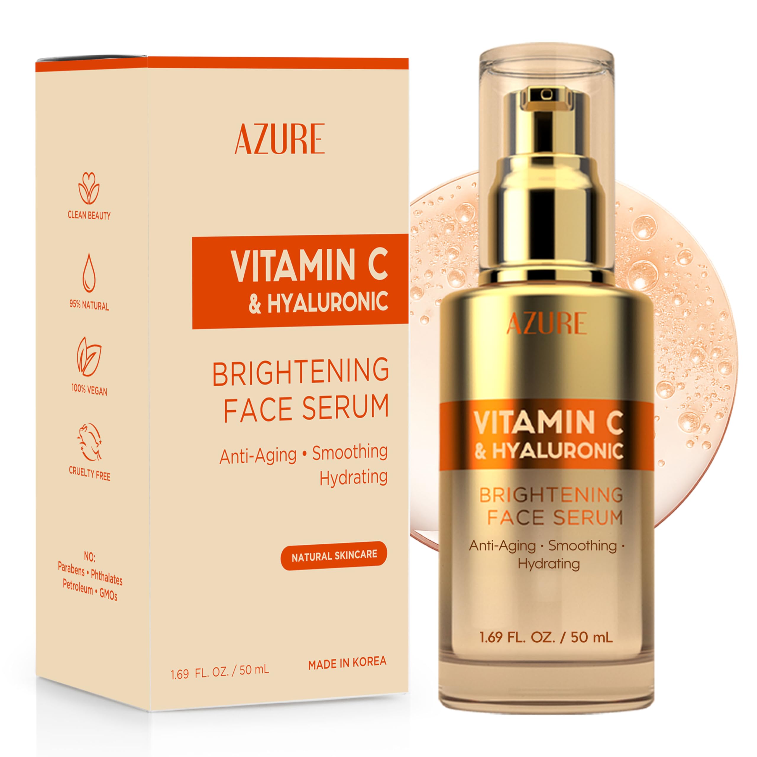 Azure bottle front view showing label and clean skincare benefit