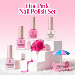 AZUREBEAUTY accent nail design mixing two pink shades for creative DIY manicures