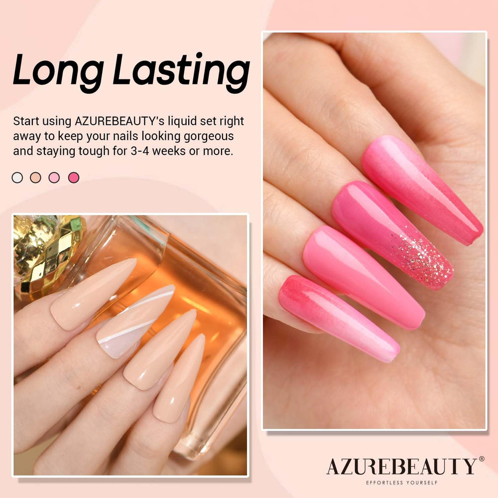 AZUREBEAUTY nails after activator showing glossy, even surface ready for top coat
