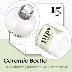 AZUREBEAUTY 15 ml activator next to ruler showing compact travel-friendly size advantage