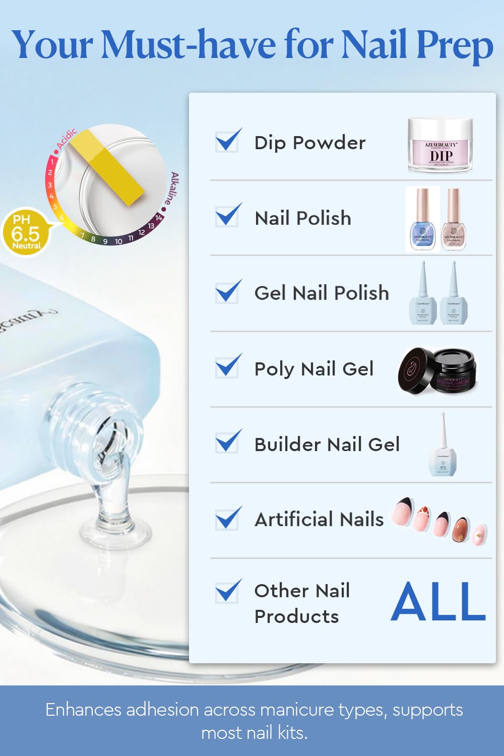 AZUREBEAUTY being applied to nail plate for faster drying benefit
