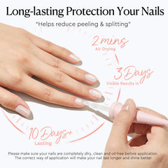 AzureBeauty before and after nails demonstrating visible repair